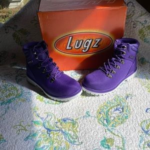 Purples Lugz lace up boots 7.5 NBW